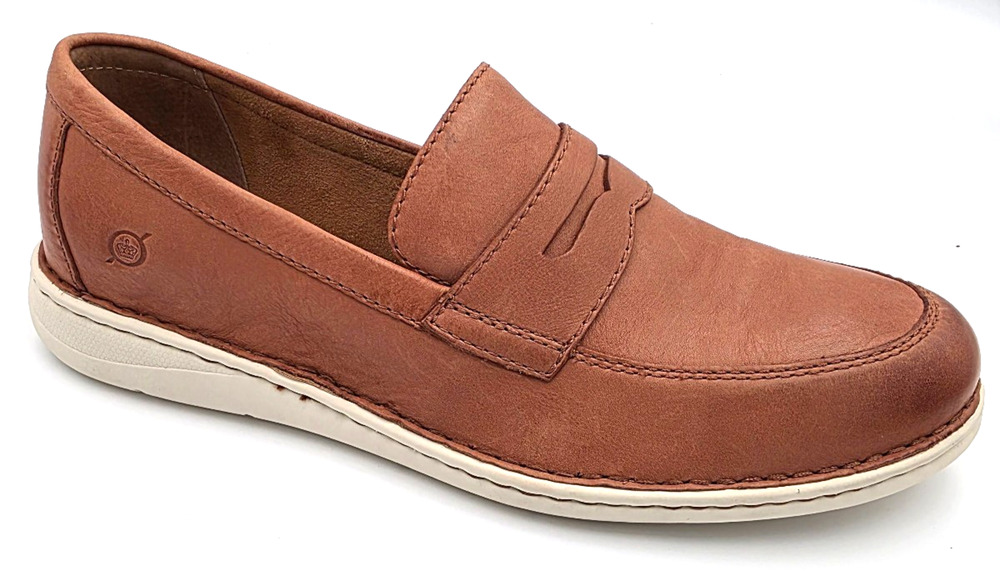 Born Taylor Men's Shoes Size 11.5 M Full Grain Leather Brown Cognac